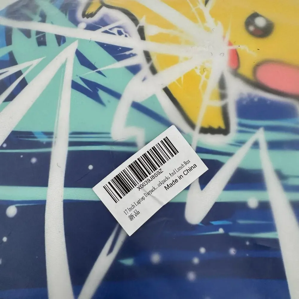 Pikachu Kids Backpack Pokémon‎ Style Blue Yellow 17